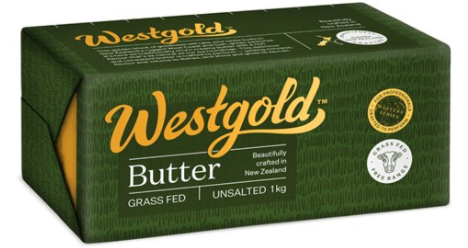 [butter-US10kg] UNSALTED Butter 10x 1kg CARTON ONLY Westgold Free Range (Green)