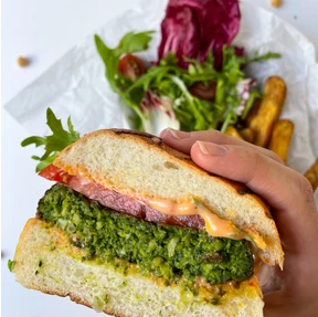 [burger-veganpattie] Vegan Falafel BURGER GF (115g x 40) Frozen Carton Made by Kade