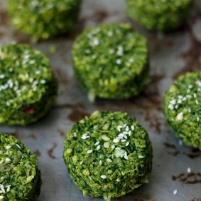[vegan-slider40g] Vegan Falafel SLIDERS GF (40g x 100) Frozen Carton Made by Kade