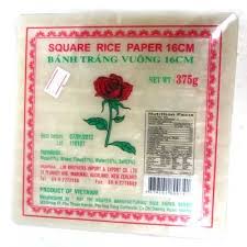 [rice-paperRound] Vietnamese Rice Paper Sheets 16cm Small Round 375g Packet Rose