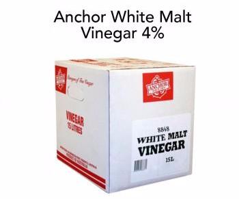 [vinegar-WM15lt] White Malt Vinegar (4%) 15lt BIB Anchor (08819)