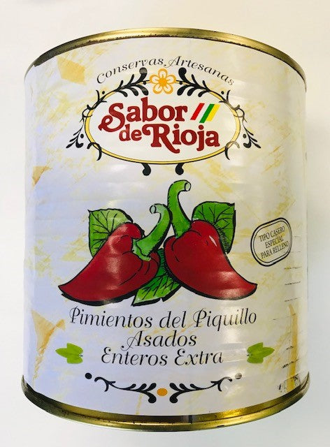 [piquillo-whole] Whole Piquillo Peppers 2.5kg Tin Sabor de Rioja
