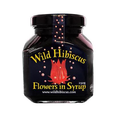 [hibiscus-FD250] Wild Hibiscus Flowers in Syrup (11 Flowers) 250g Jar Wild Hibiscous Flower Co