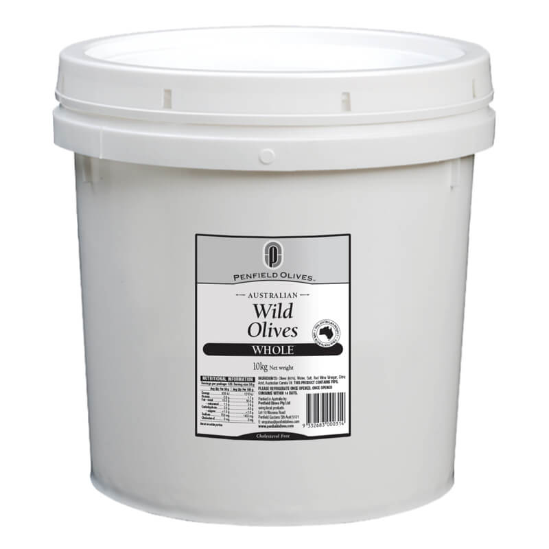 [oliveW-wild] Wild Whole Olives 10kg Tub Penfields