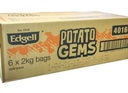 Potato Gems 6 x 2kg Carton Frozen Edgells